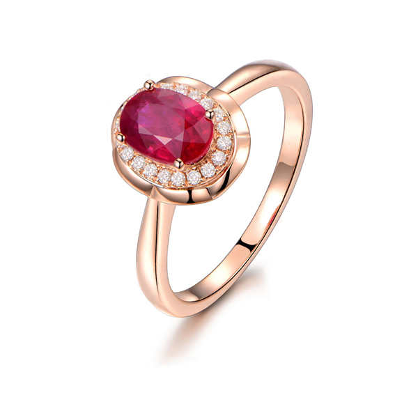 0.755克拉红宝石 13分钻石戒指_协隆珠宝商城