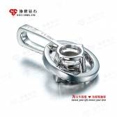 白18K金钻石吊坠-光之精灵