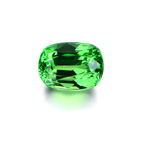 57克拉 椭圆形翠绿色沙弗莱石裸石戒面