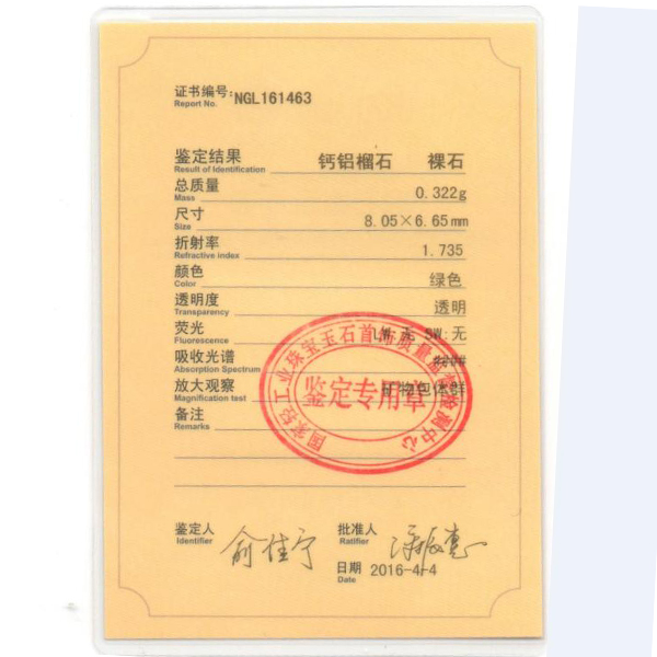 1.61克拉沙弗莱