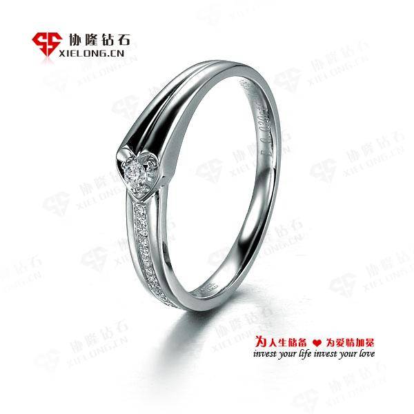 22K黄情侣女戒-幸福承诺