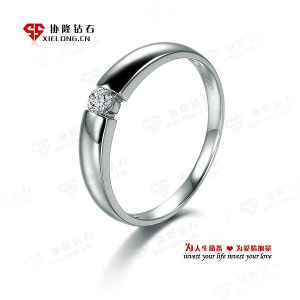 22K黄情侣女戒
