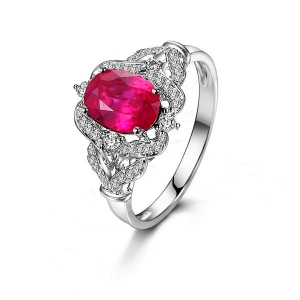 18K������Ѫ�챦ʯ���