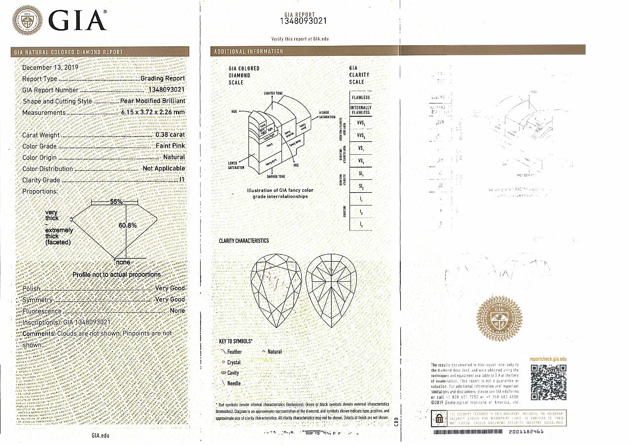 GIA 0.38克拉粉钻
