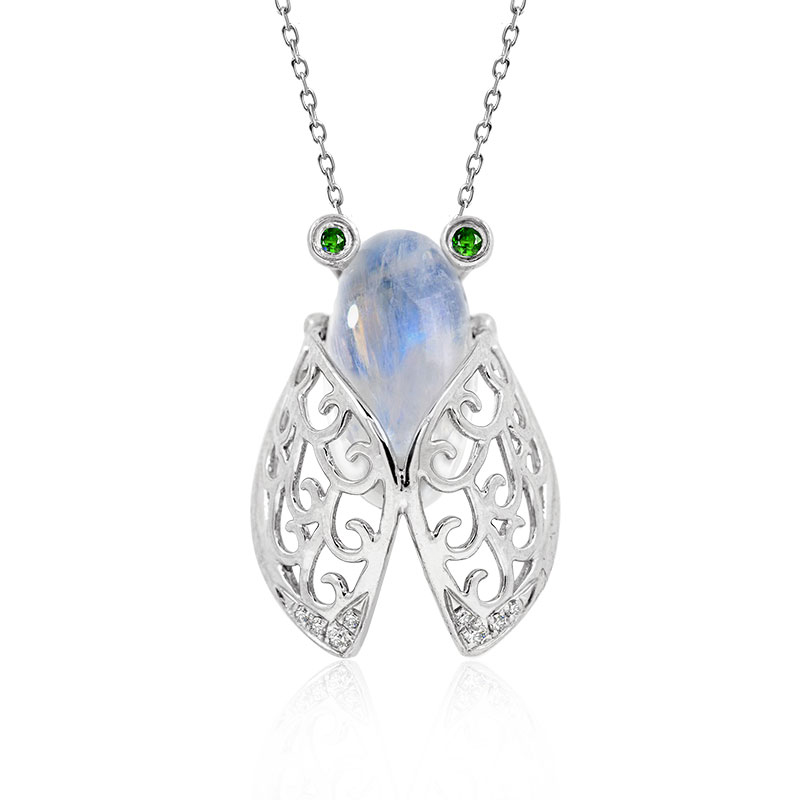 一鸣惊人月光石吊坠