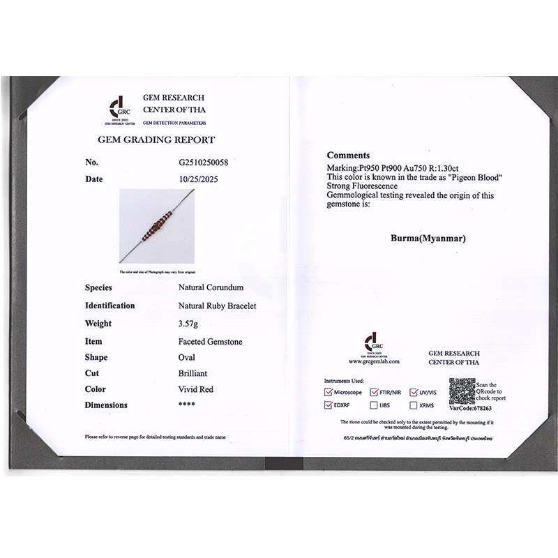 1.3克拉天然缅甸鸽血红宝钻石手链