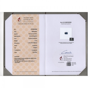 1.11克拉天然皇家蓝蓝宝石