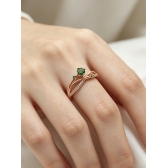 18K��ɳ������ʯ��ָ