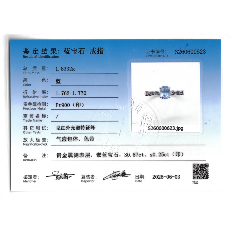 天然蓝宝祖母绿戒指